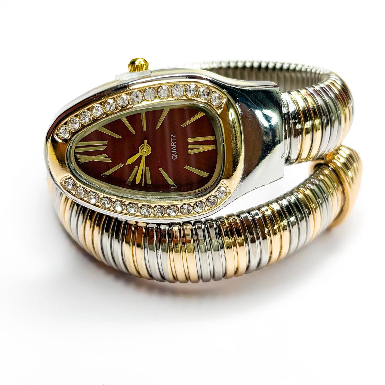 Serpenti Snake Watch Dual-Tone (Maroon Dial)