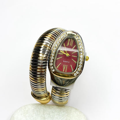 Serpenti Snake Watch Dual-Tone (Maroon Dial)