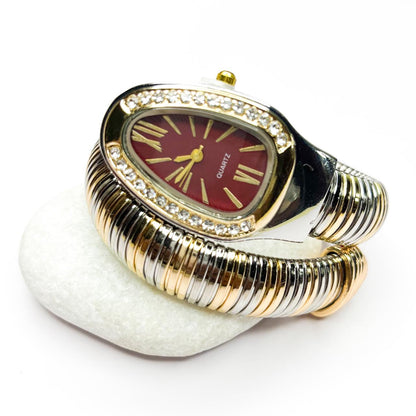 Serpenti Snake Watch Dual-Tone (Maroon Dial)