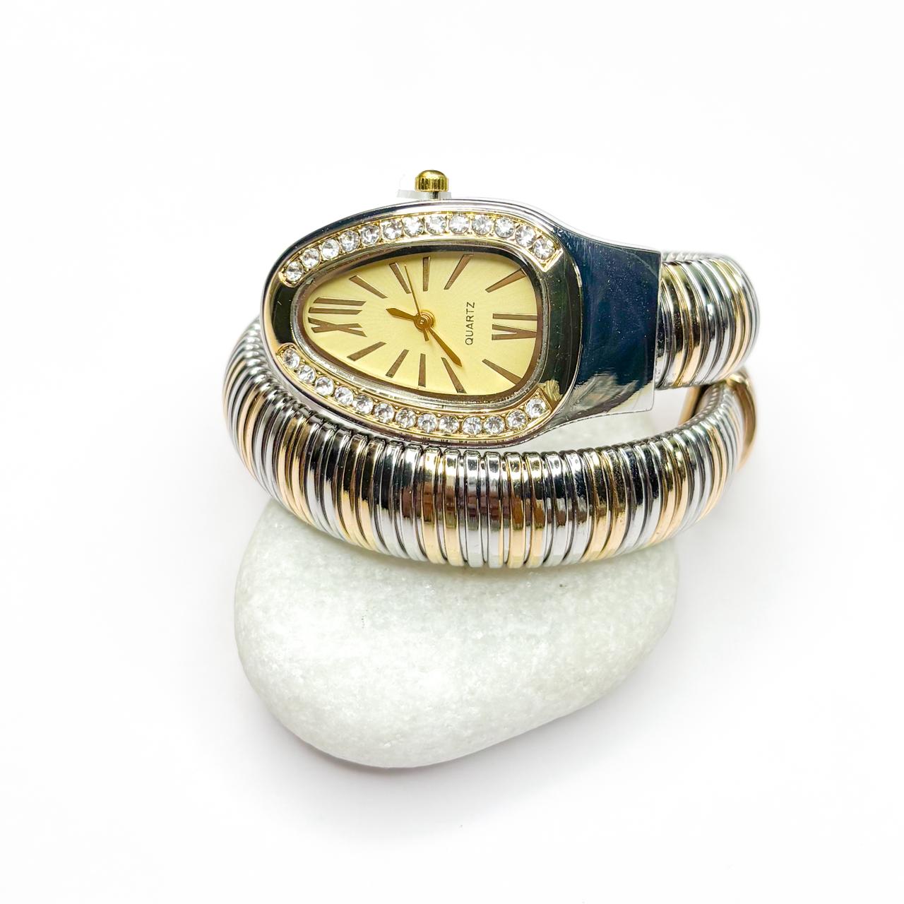 Serpenti Snake Watch Dual-Tone (Yellow Dial)