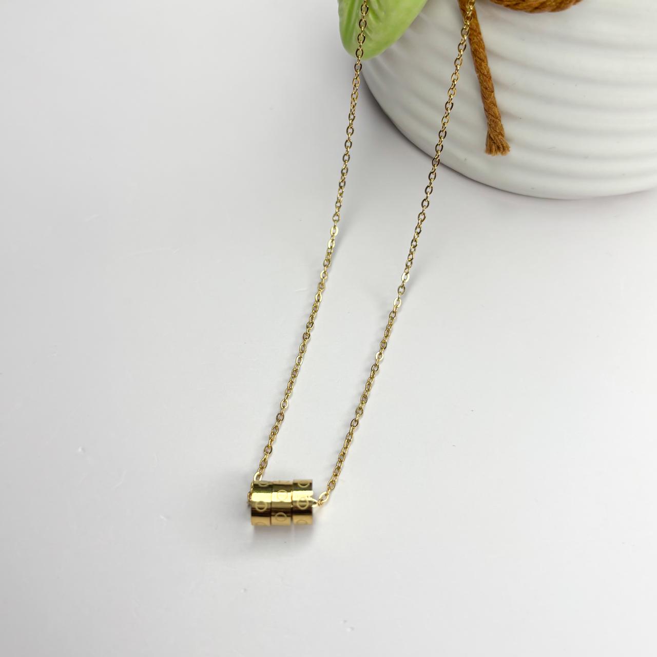 Halo Stack Rings Necklace