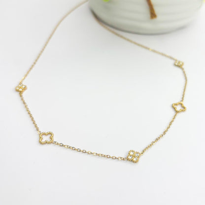 Lucky Clover Gems Necklace