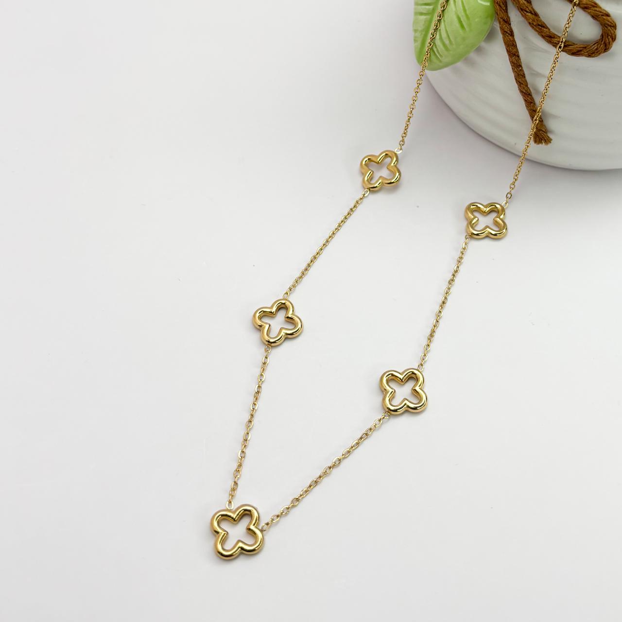 Gold Multi Clover Necklace
