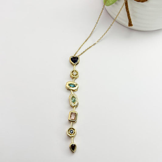 Aura Multi Color Stone Necklace