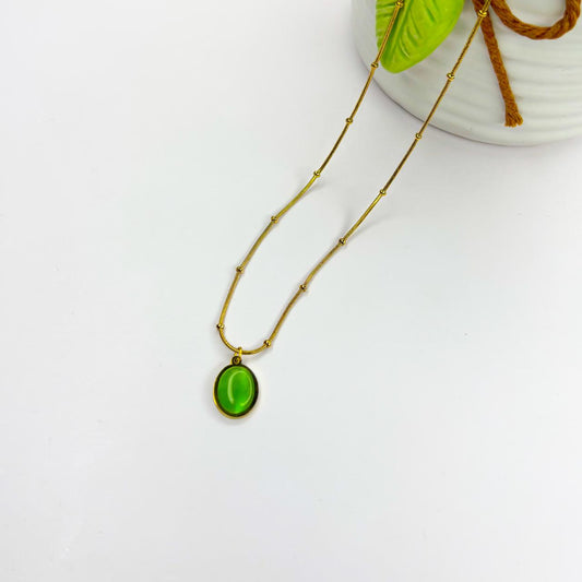 Jade Aura Pendant Necklace