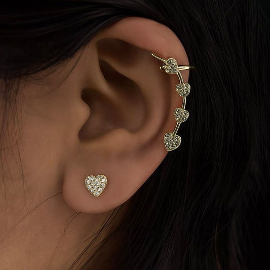 Amor Ascend Double Stud & Cuff Earrings