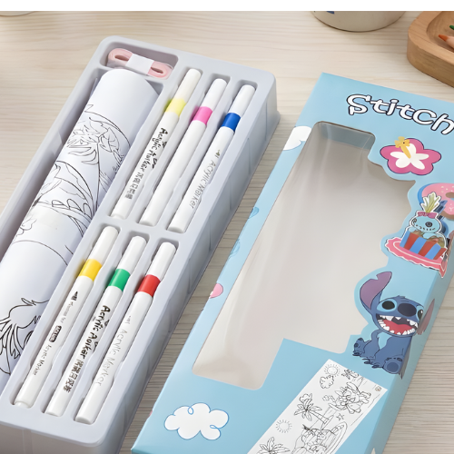 Coloring Roll With 6 Acrylic Markers