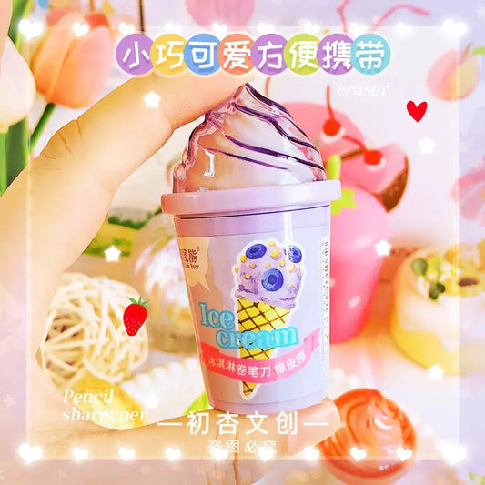 Ice Cream Eraser With Sharpener