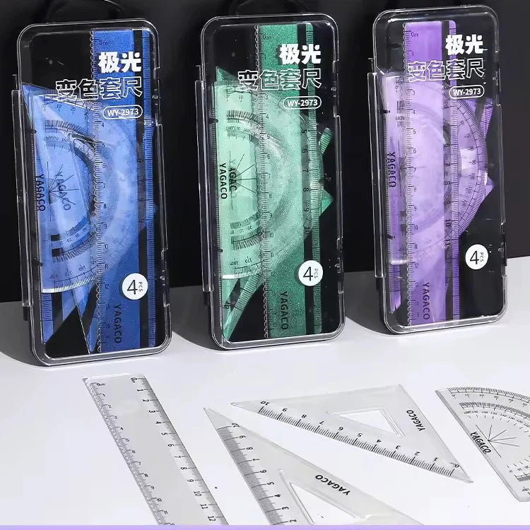 Aurora Crystal Colour-Changing Ruler Set