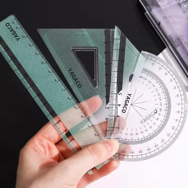 Aurora Crystal Colour-Changing Ruler Set