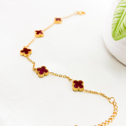 Clover Bracelet Red