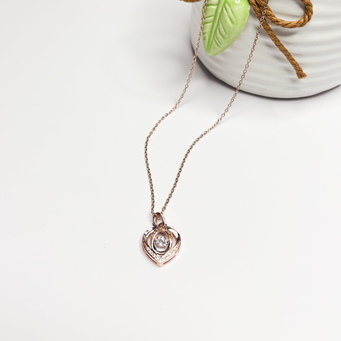 Dancing Stone Heart Necklace