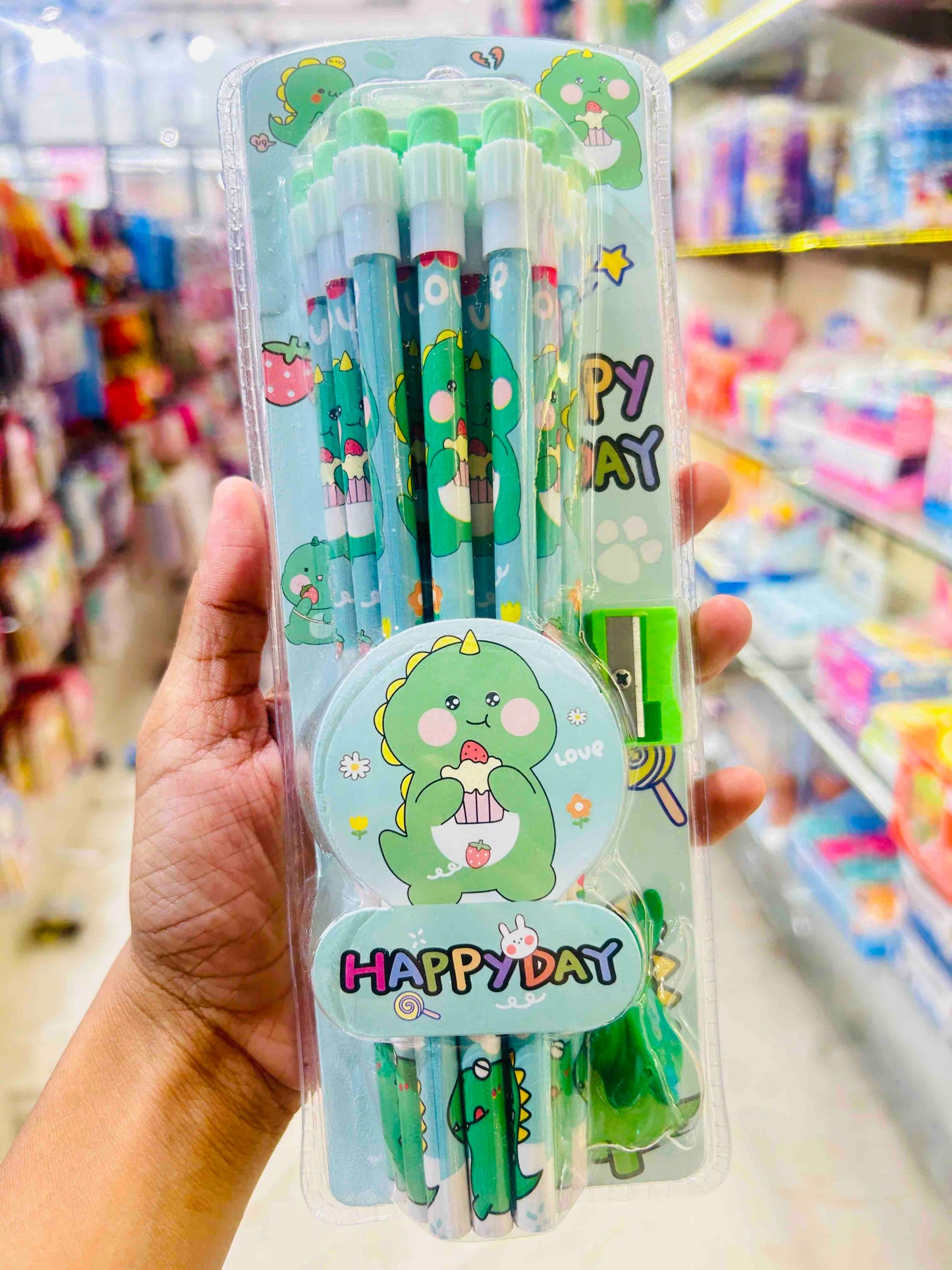Pencil Set With Eraser And Sharpener