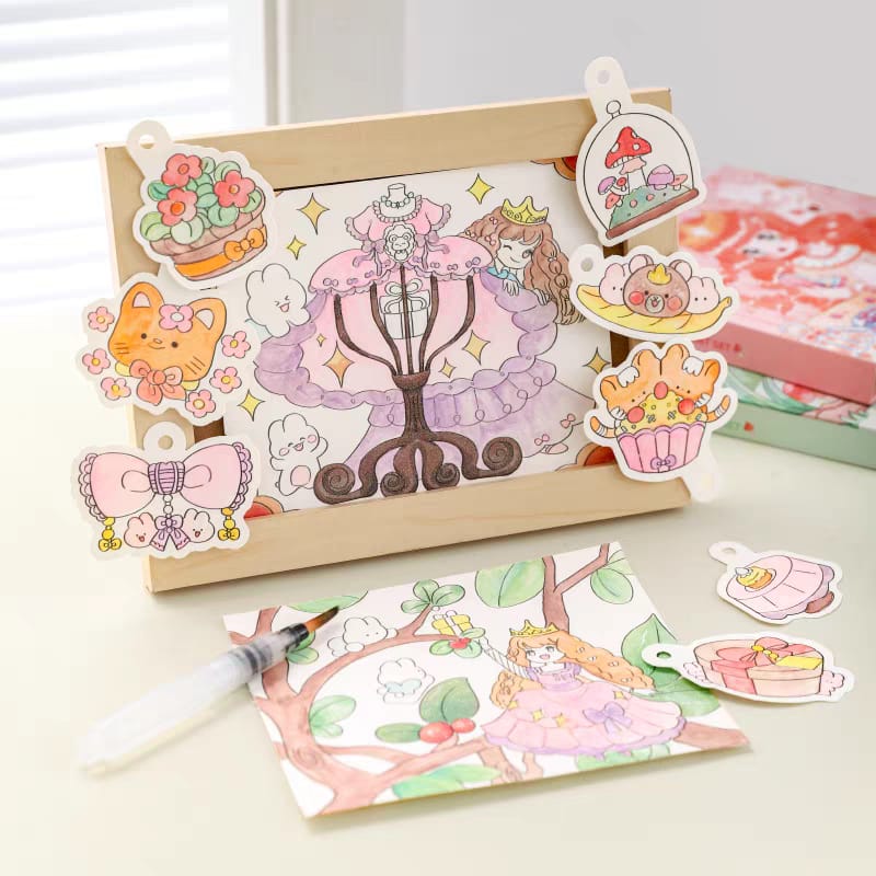 Watercolor Colouring Doodle Book