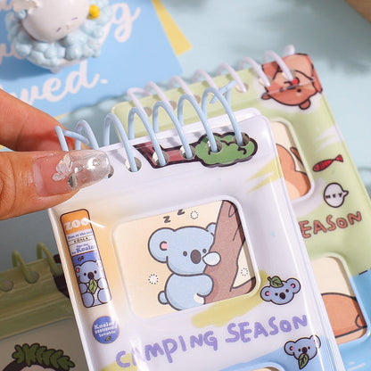 Cute Cream Cat & Camping Season theme Spiral Dairy