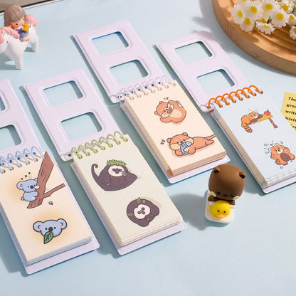 Cute Cream Cat & Camping Season theme Spiral Dairy