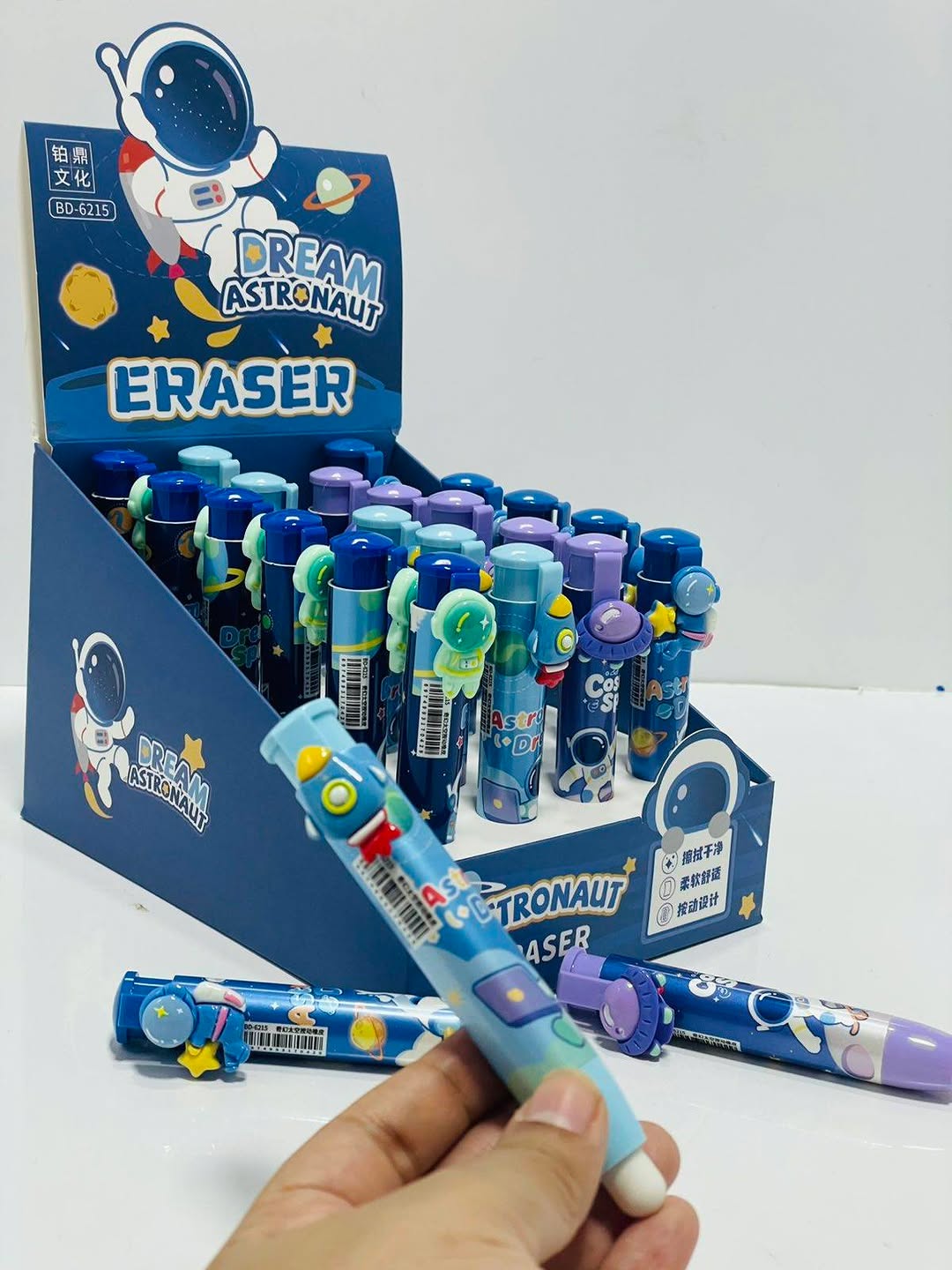 Sanrio & Space push Erasers