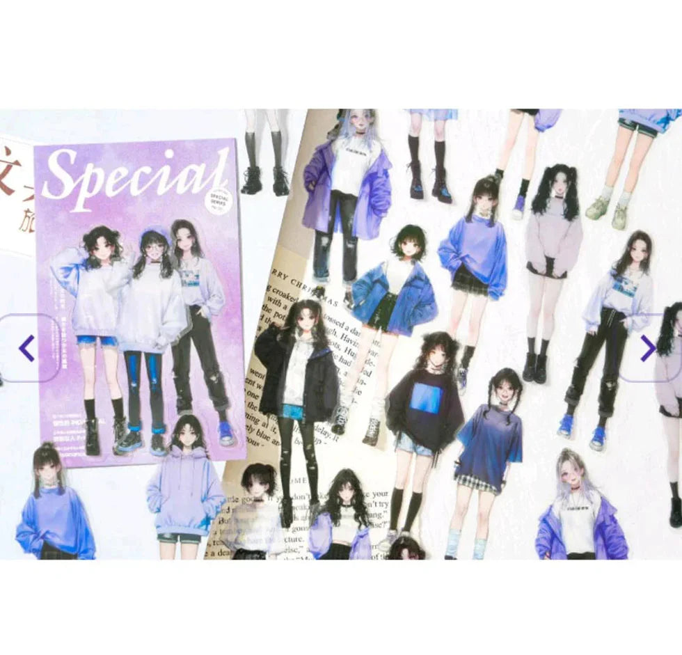 Purple Girls Stickers