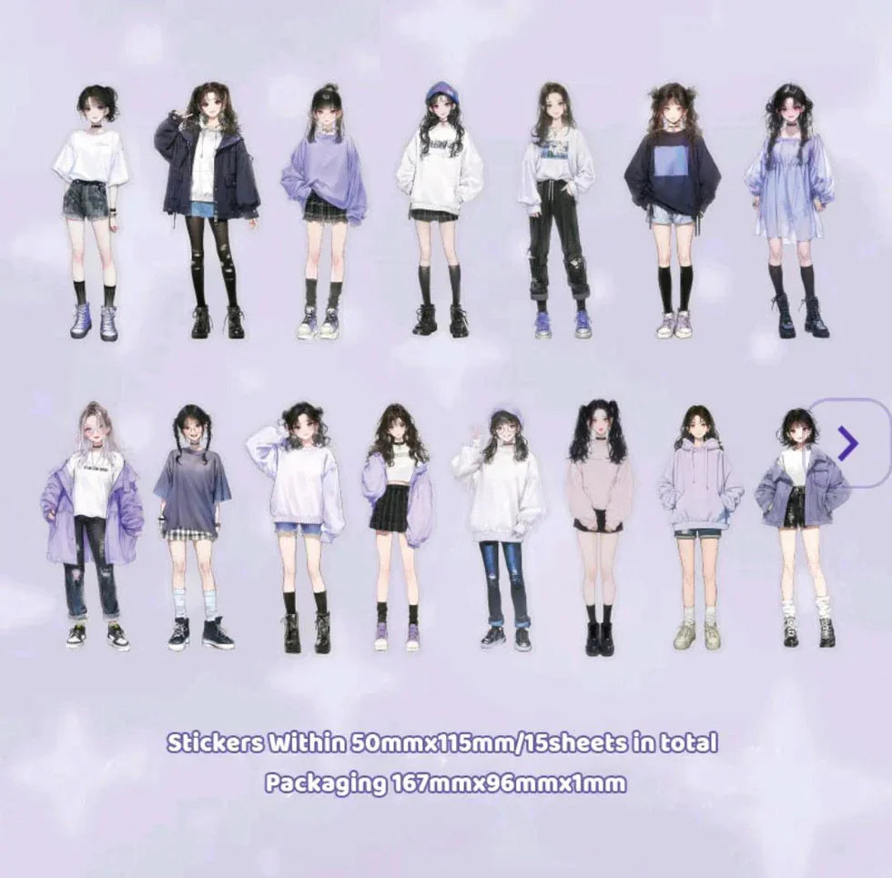 Purple Girls Stickers