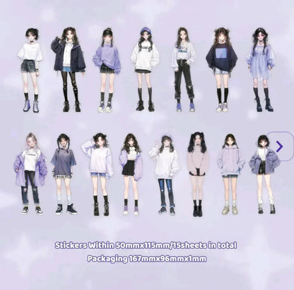 Purple Girls Stickers