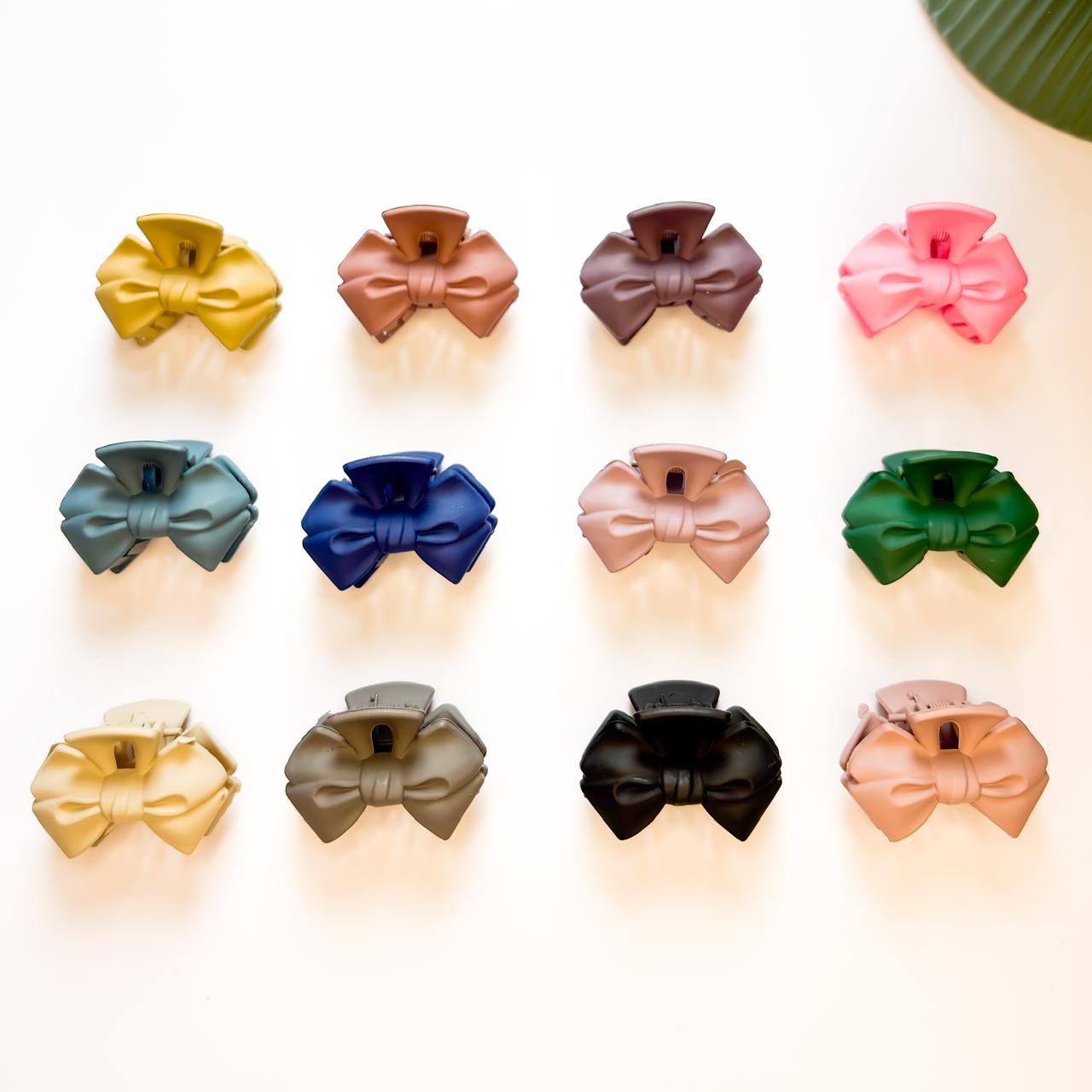 Minimalist Hair Bow Clips - mini