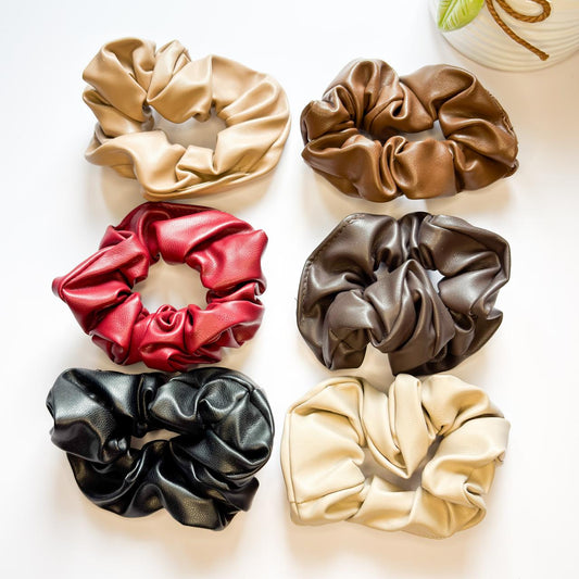 Leather Scrunchie