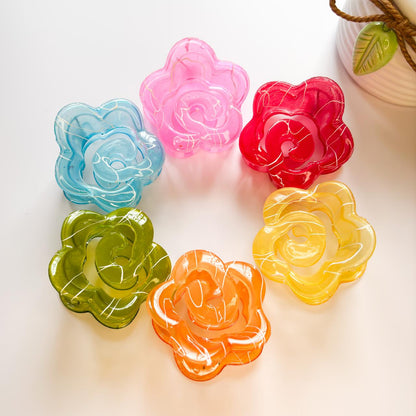 Flower Hair Claw - Swirled