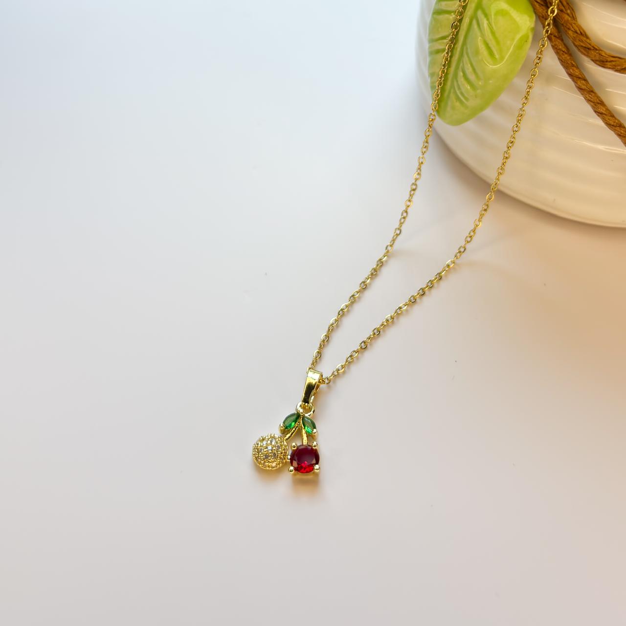 Cherry Pop stone Necklace