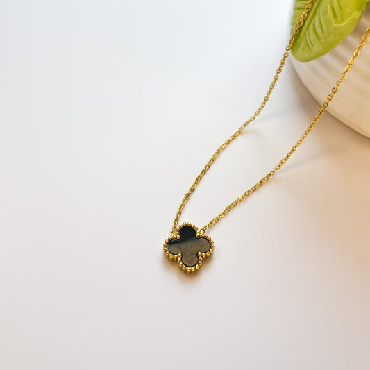 Black Clover Pendant Necklace