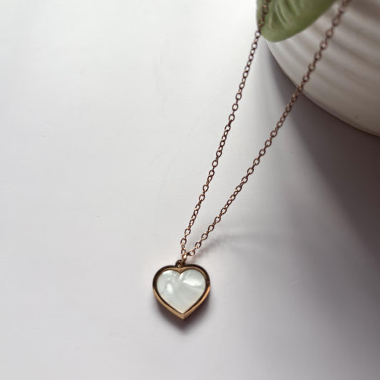 Dual-Sided Heart Pendant Necklace – Rose Gold