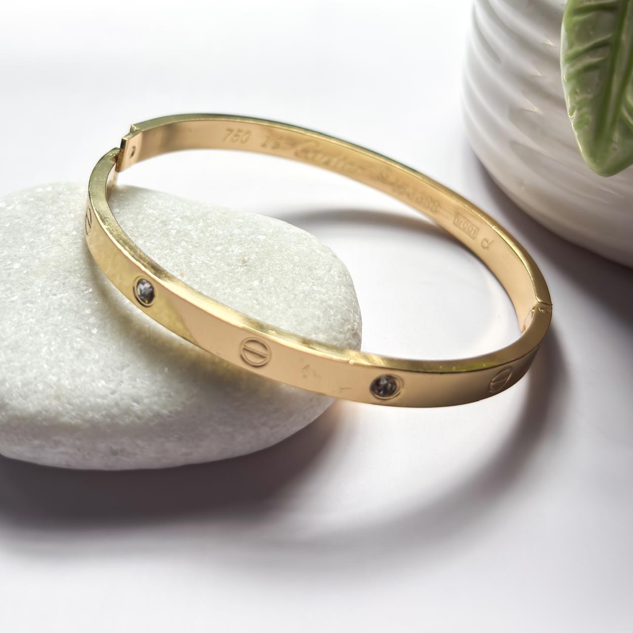 Love Stone Accent Bangle Bracelet