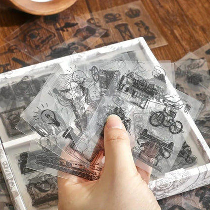Vintage Black & White Stickers