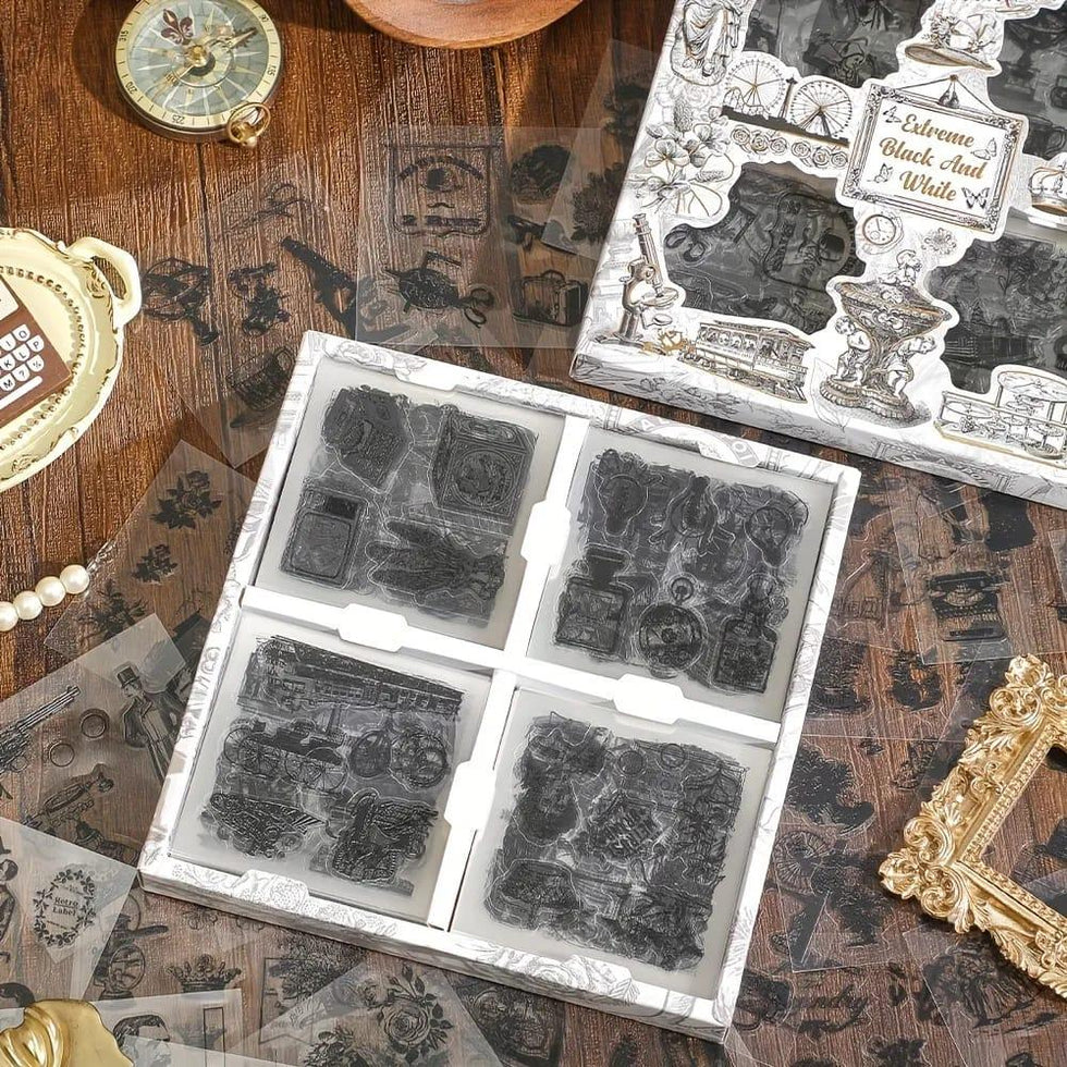 Vintage Black & White Stickers