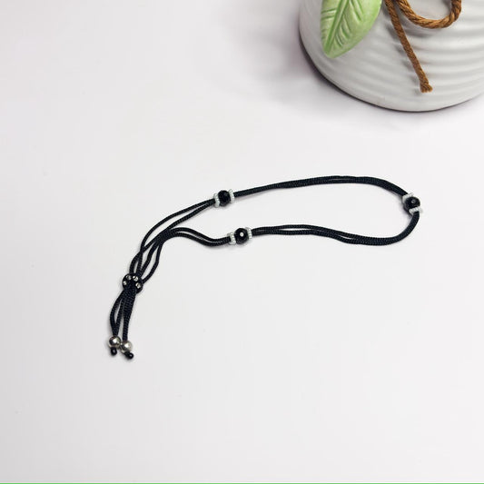 Shadow Bead Thread Anklet- Model 2