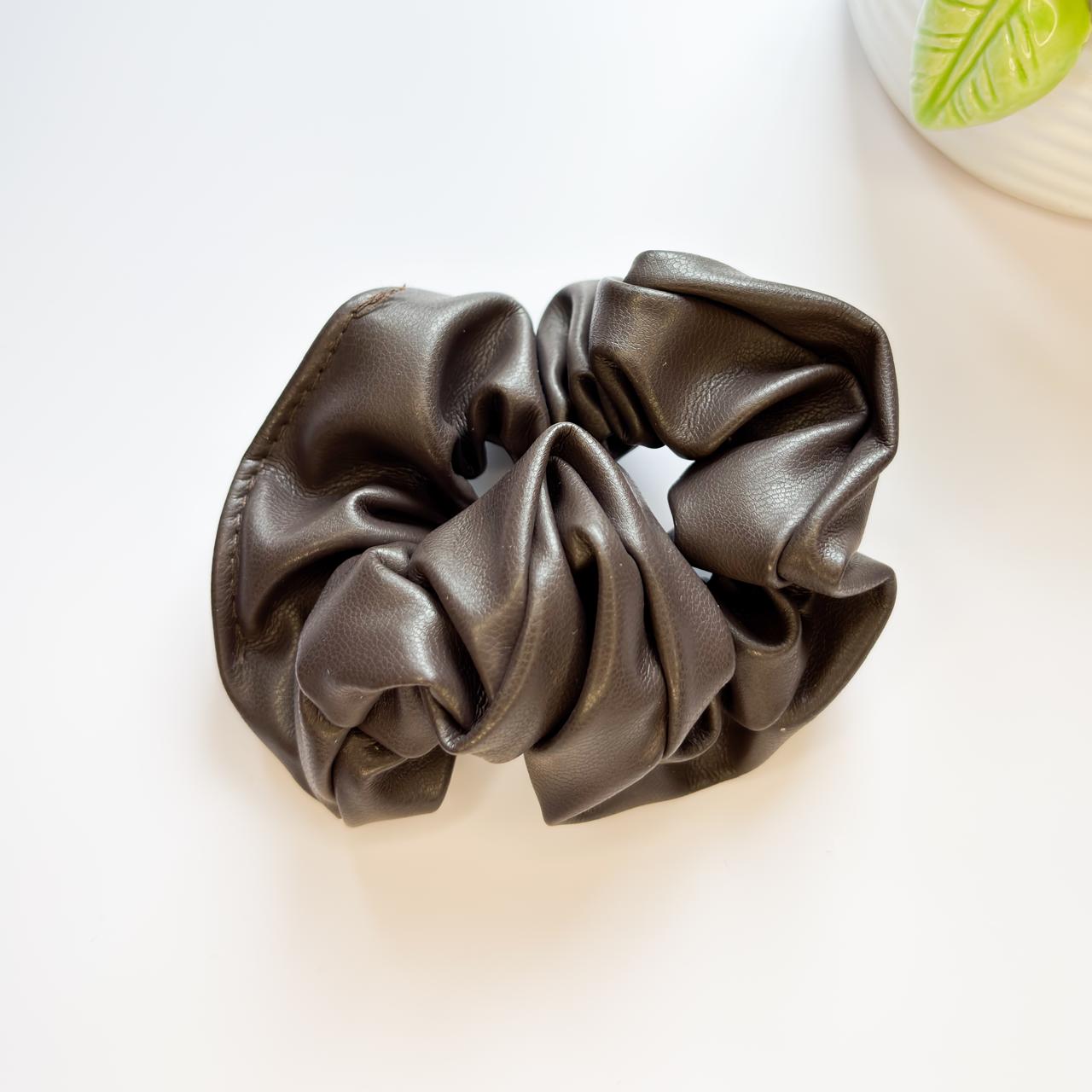 Leather Scrunchie