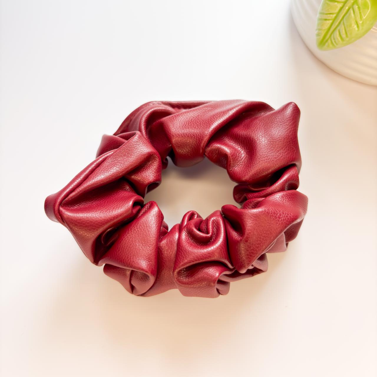 Leather Scrunchie