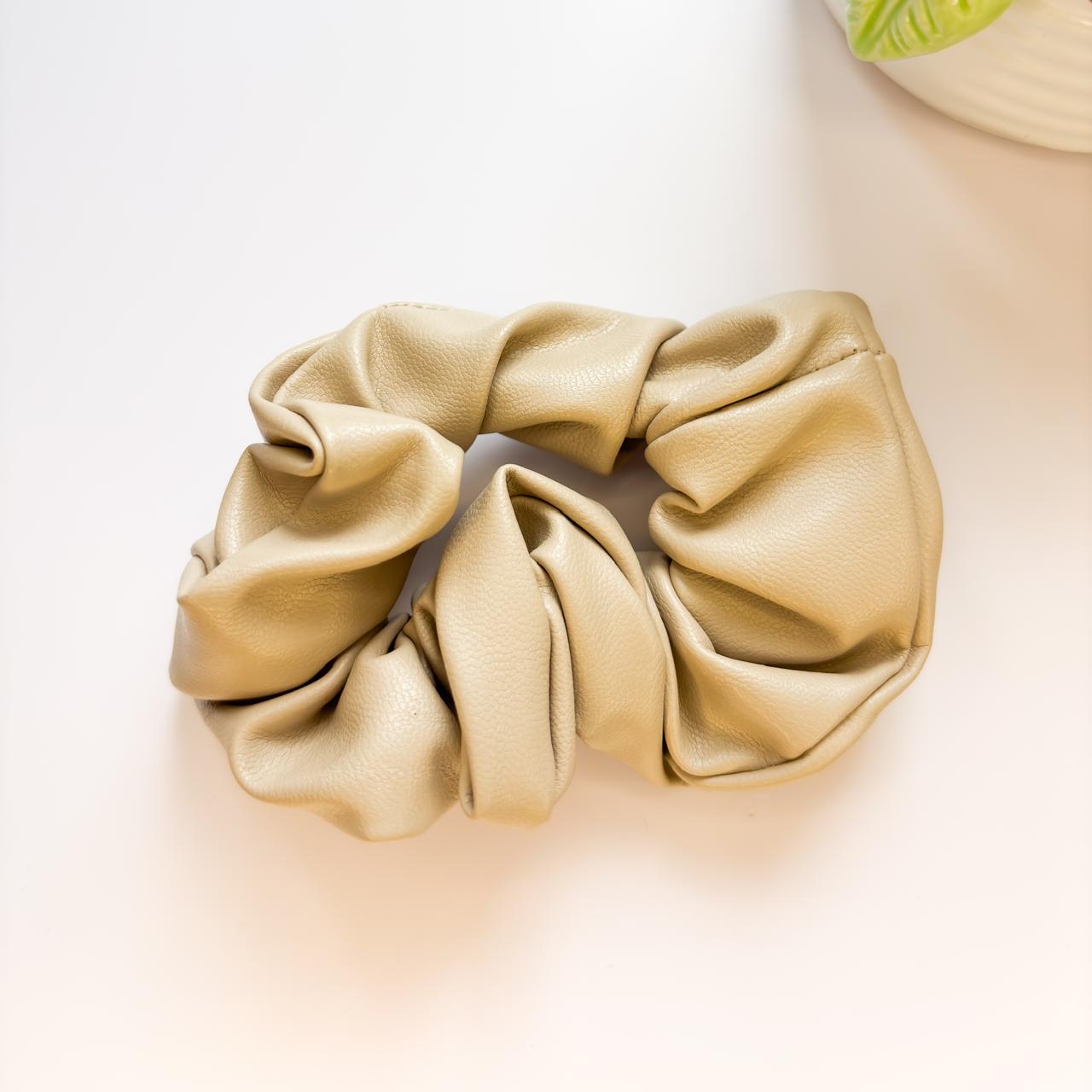 Leather Scrunchie