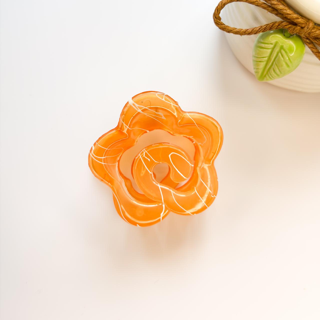 Flower Hair Claw - Swirled