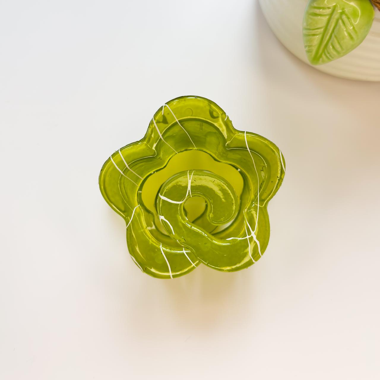 Flower Hair Claw - Swirled