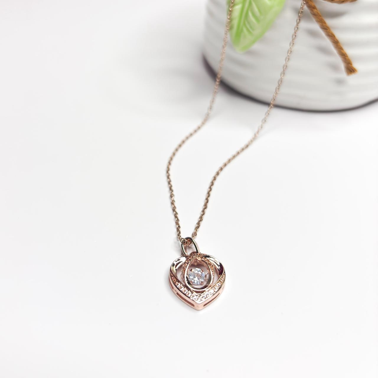 Dancing Stone Heart Necklace