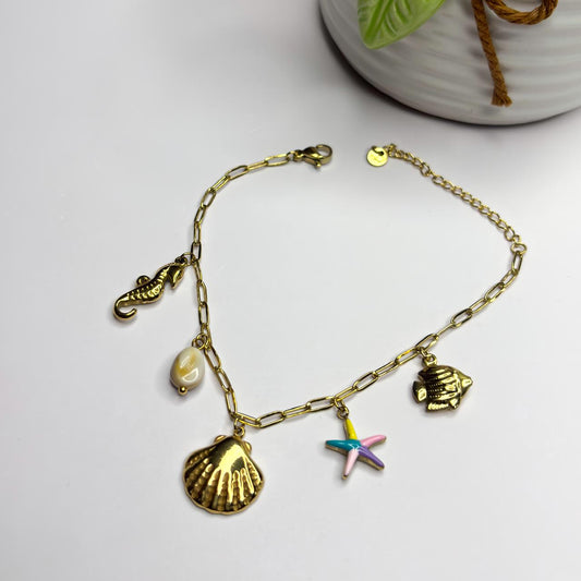 Seashore Whispers Charm Bracelet