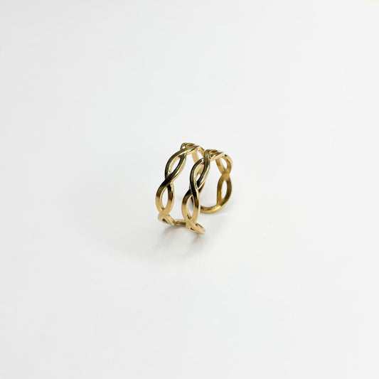 Double Layer Rope Statement Ring