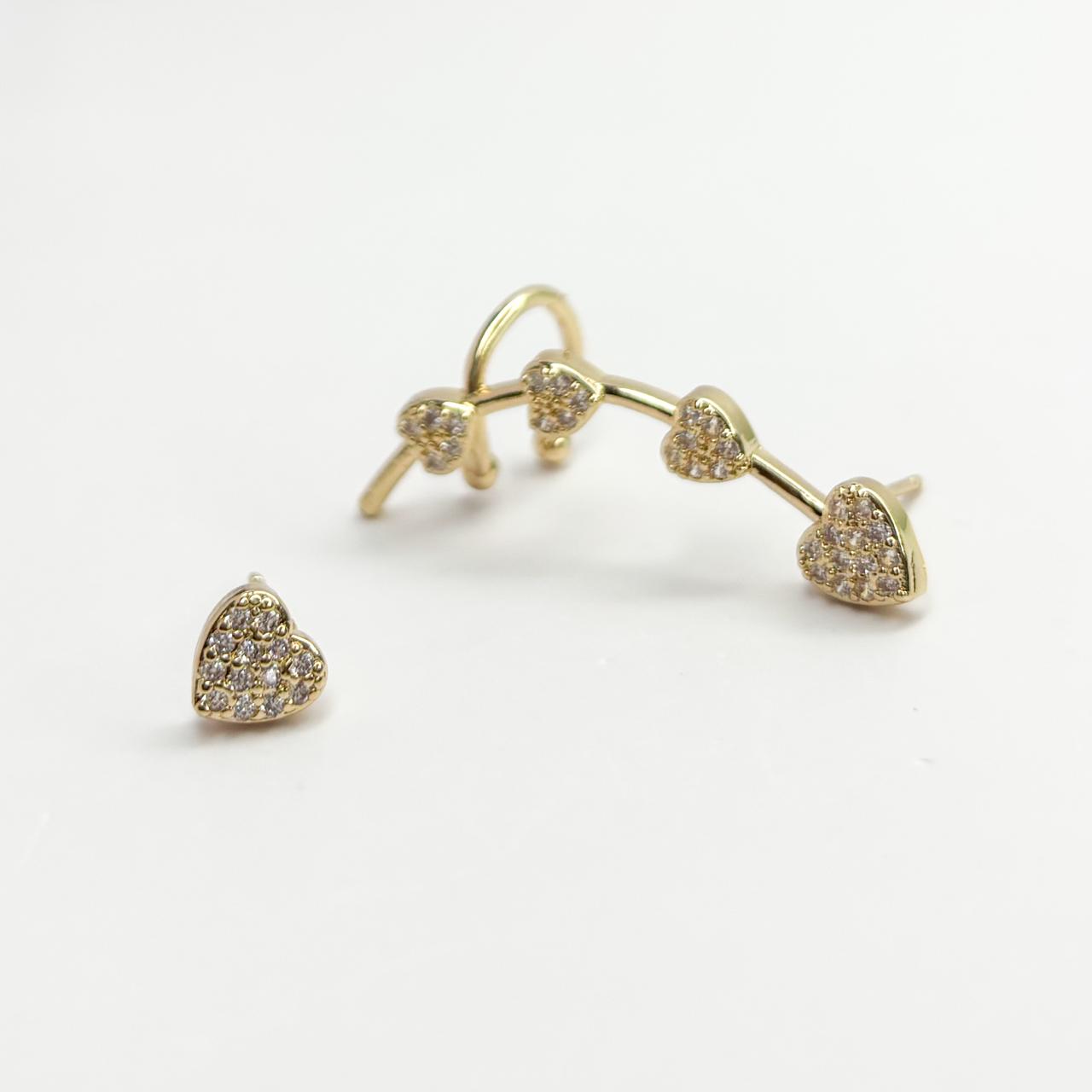 Amor Ascend Double Stud & Cuff Earrings