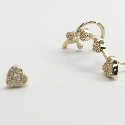 Amor Ascend Double Stud & Cuff Earrings