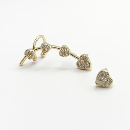Amor Ascend Double Stud & Cuff Earrings
