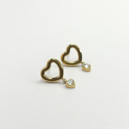 Amor Heart Drop Earrings