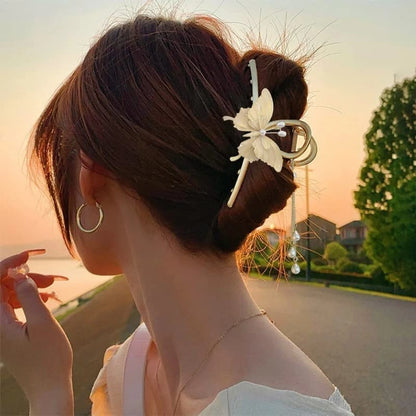 Classy Golden Butterfly Claw Clip