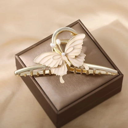Classy Golden Butterfly Claw Clip