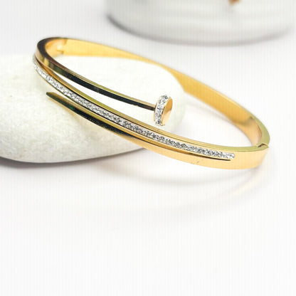 Sparkling Nail Bangle Bracelet