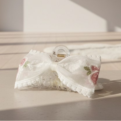 Flower Lace Claw Clip